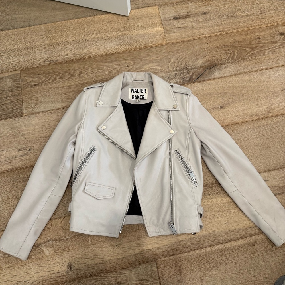 Walter Baker Women's Grey Leather Jacket